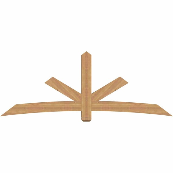 Ekena Millwork Alberta Smooth Timber Gable Bracket, Western Red Cedar, 96"W x 36"H x 5 1/2"D x 5 1/2"F, 9/12 Pitch GBW096X36X0606ALB00SWR - main